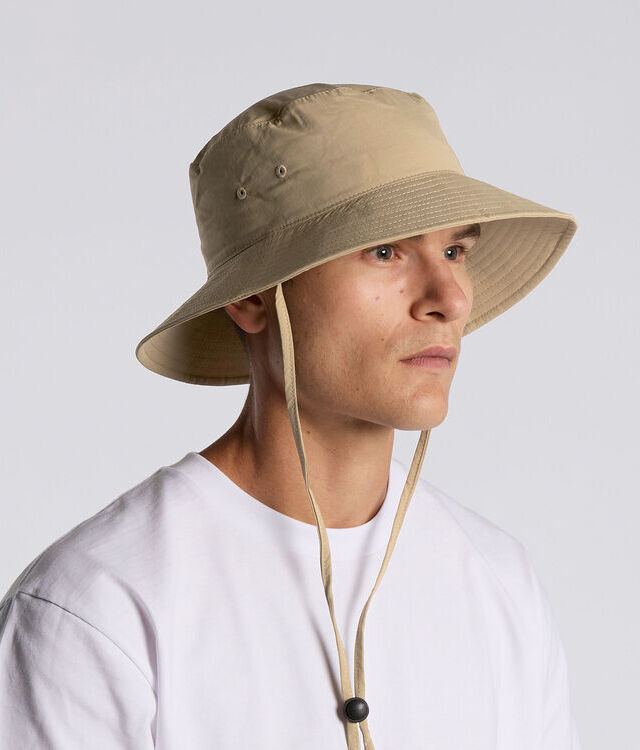Nylon Wide Brim Bucket Hat