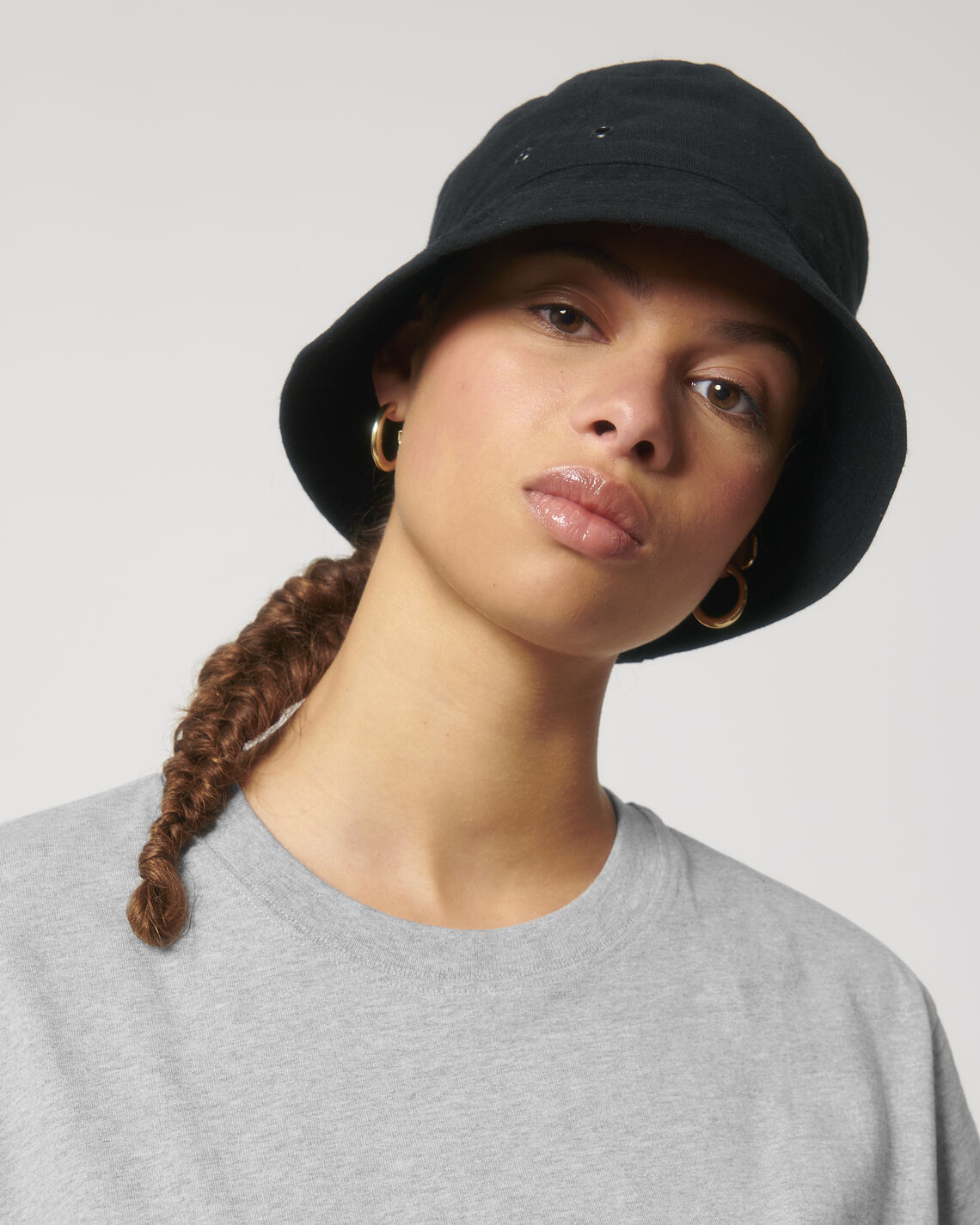 Bucket Hat Black Studio Front Main 5
