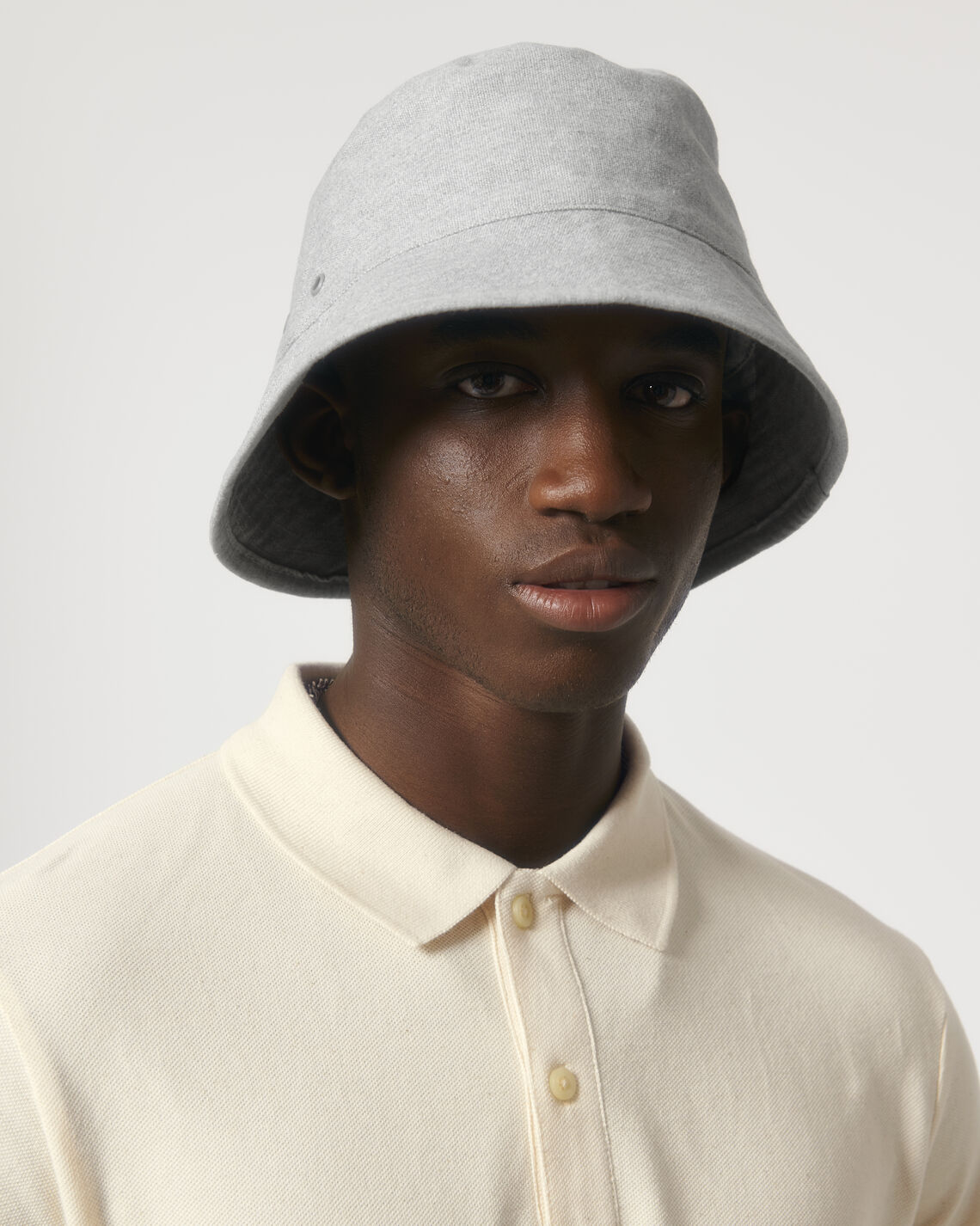 Bucket Hat Heather Grey Studio Front Main 0