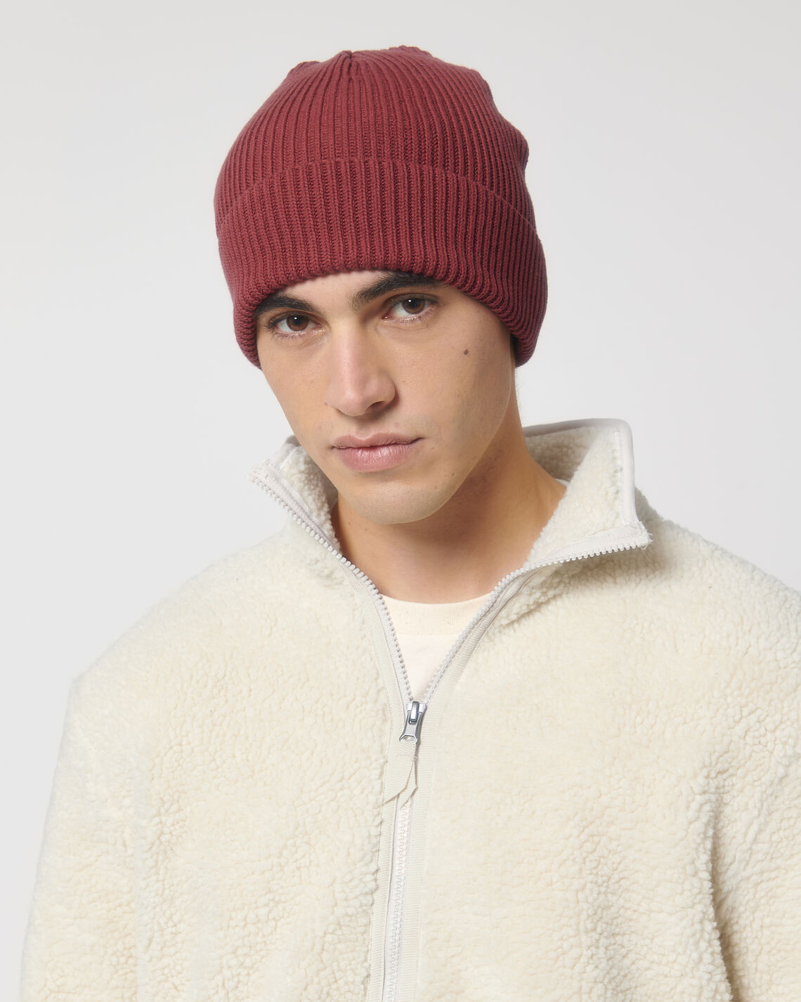 Fisherman Beanie Red Earth Studio Front Main 0