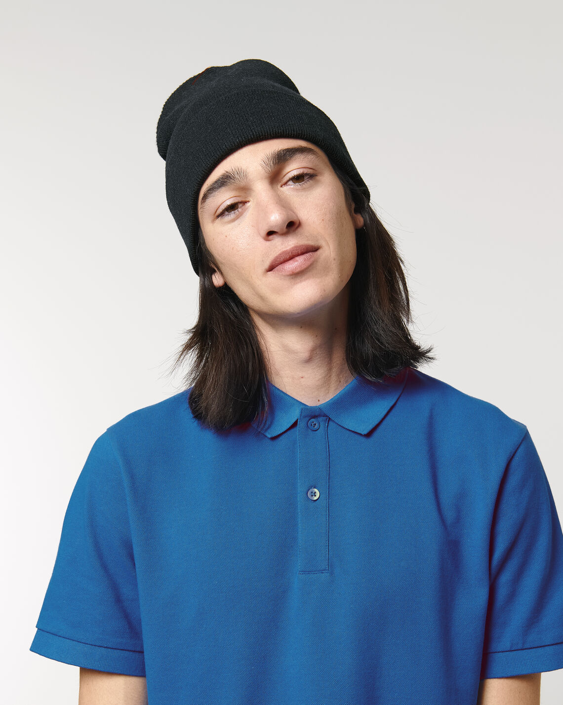 Rib Beanie Black Studio Front Main 0