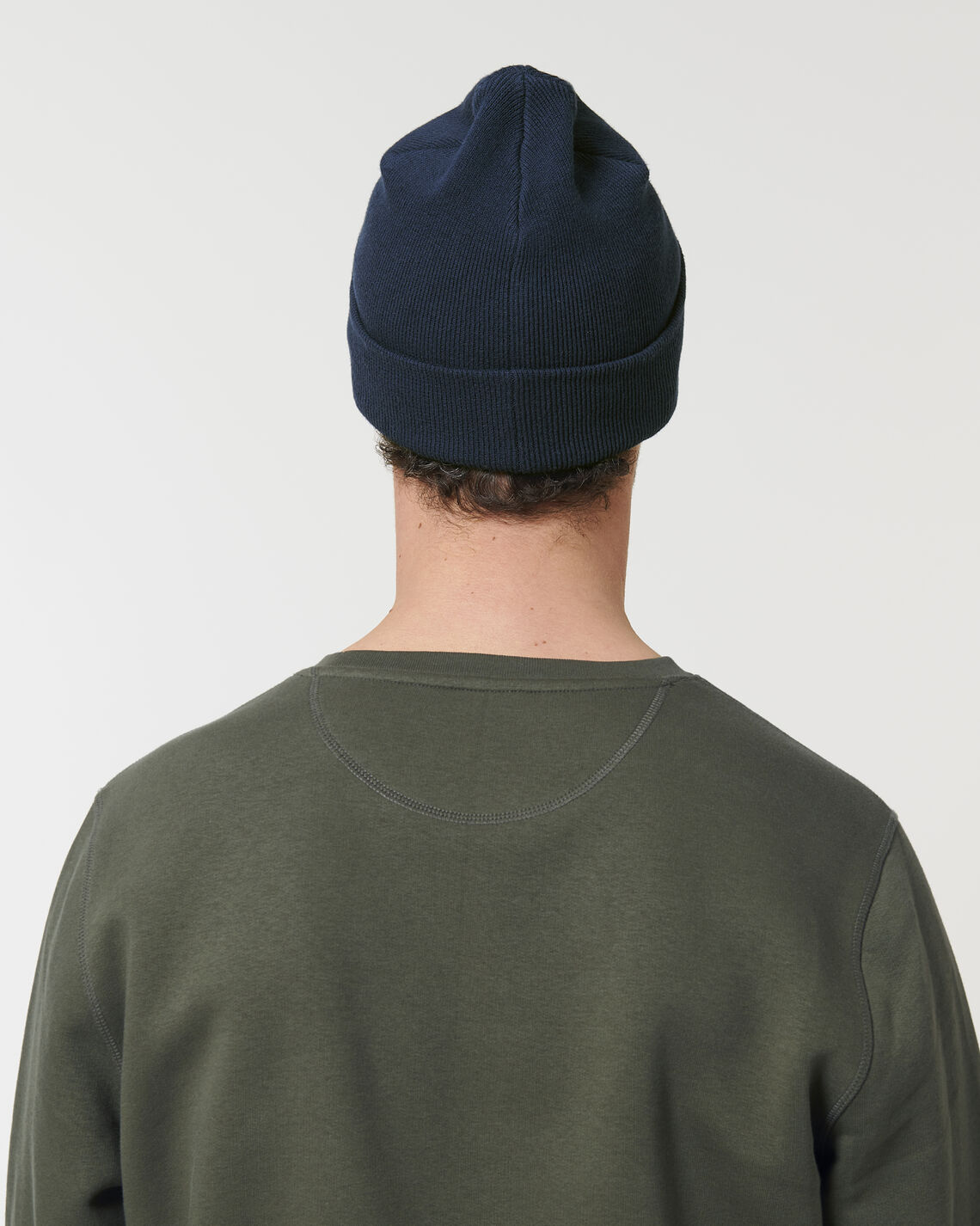 Rib Beanie French Navy Studio Back Main 0