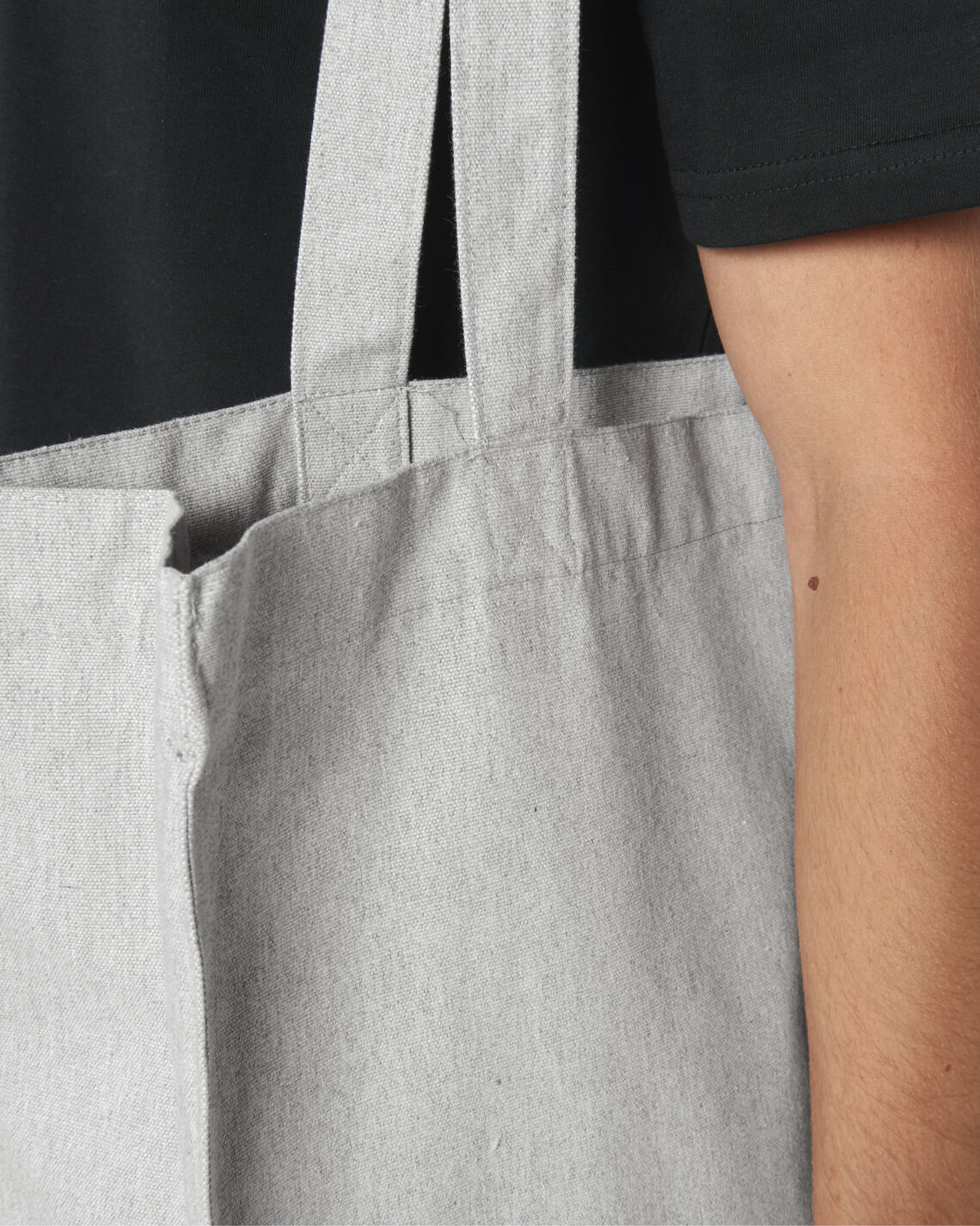 Shopping Bag Heather Grey Studio Front Detail 0