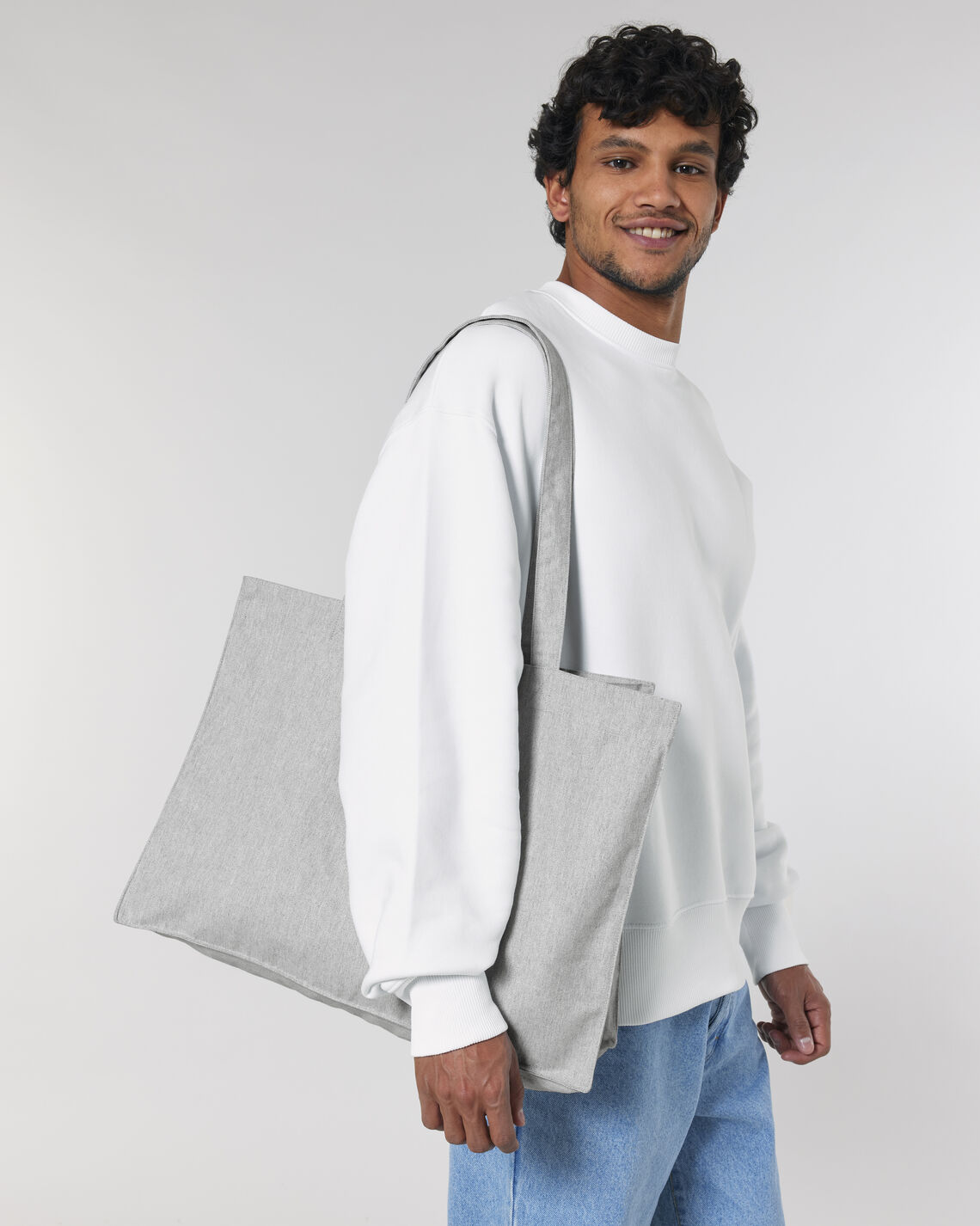 Shopping Bag Heather Grey Studio Front Main 0