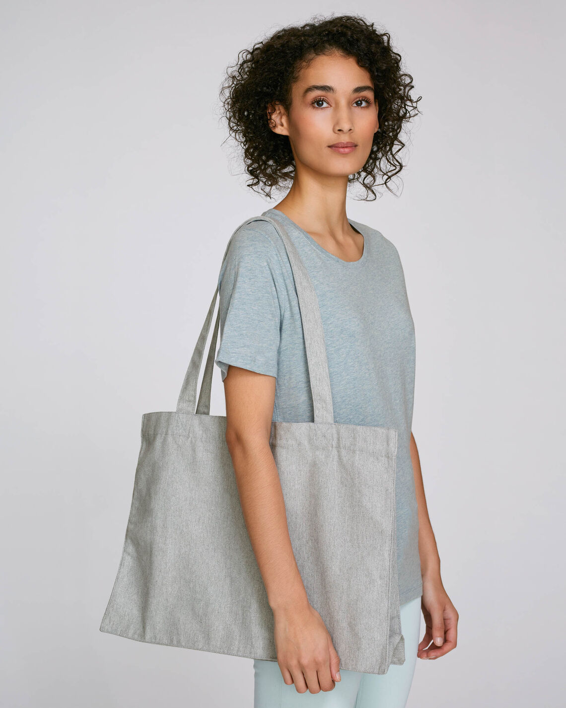 Shopping Bag Heather Grey Studio Front Main 5