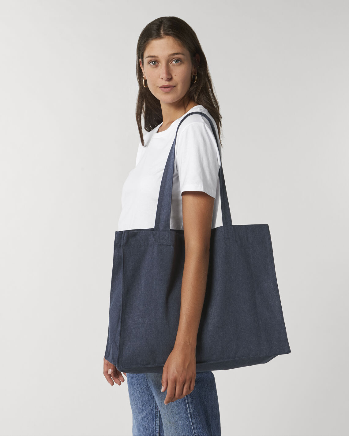 Shopping Bag Midnight Blue Studio Front Main 6